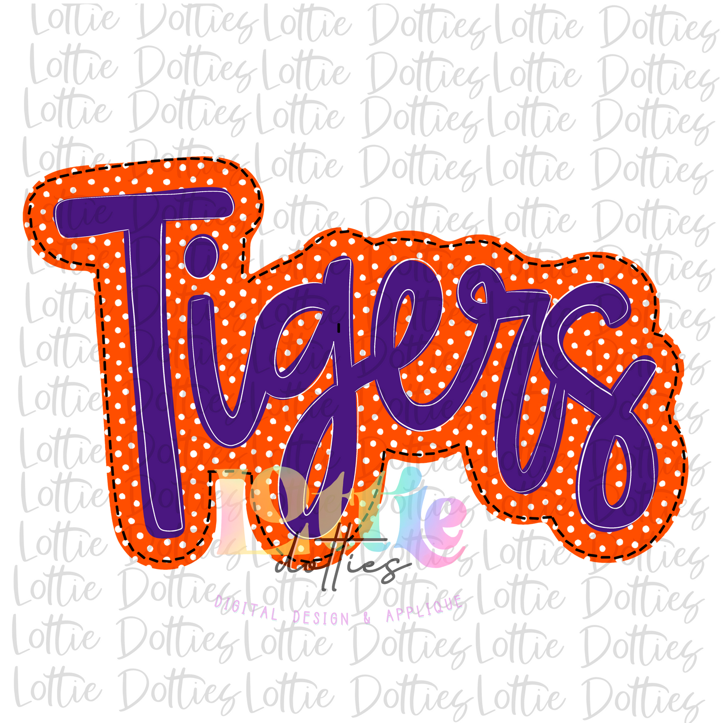 Tigers - PNG - sublimation design - Digital Download - Orange and Purple