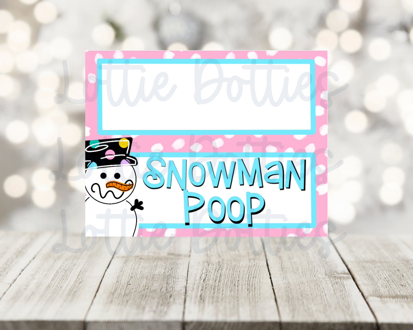 Snowman Poop Toppers PNG - Bag Toppers Blank - Sublimation - Digital Download