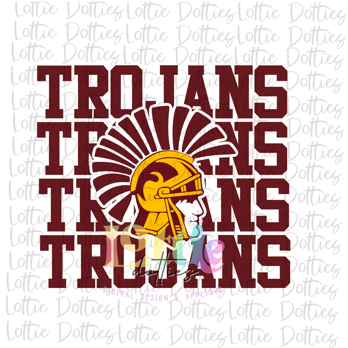 Trojans Stack Png -trojans Sublimation - Digital Download – Lottie 