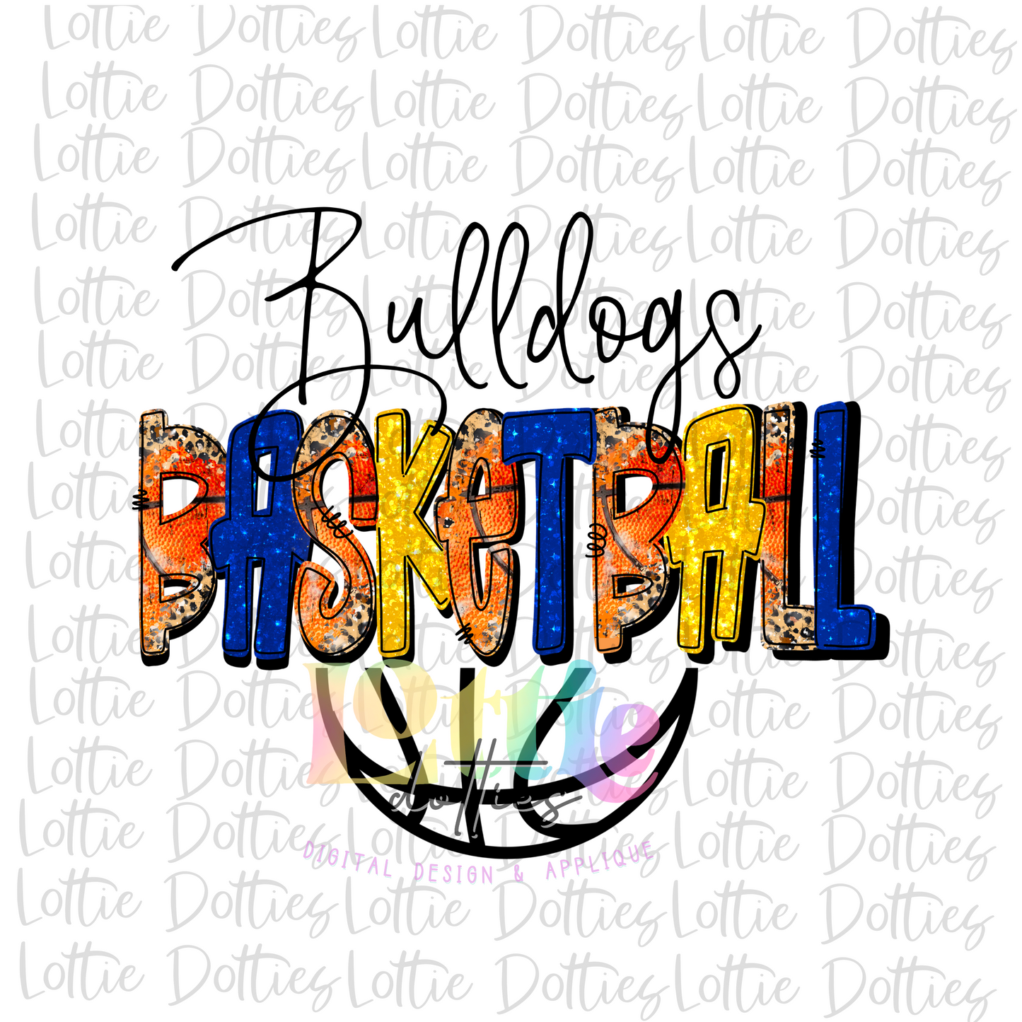 Bulldogs Basketball - PNG - Bulldogs Blue and Gold - Sublimation design - Digital Download