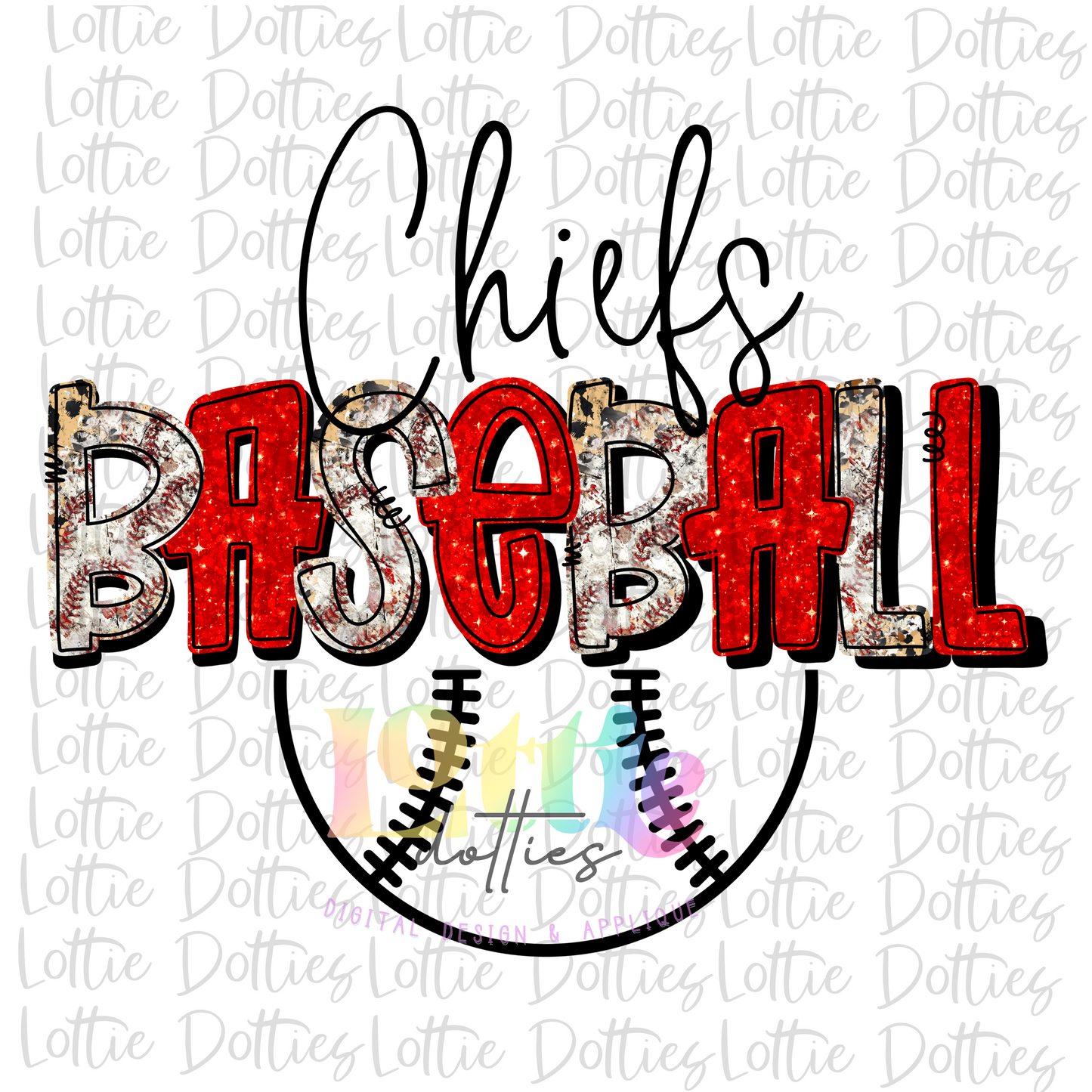 Chiefs Baseball Png - Chiefs - Sublimation - Digital Download