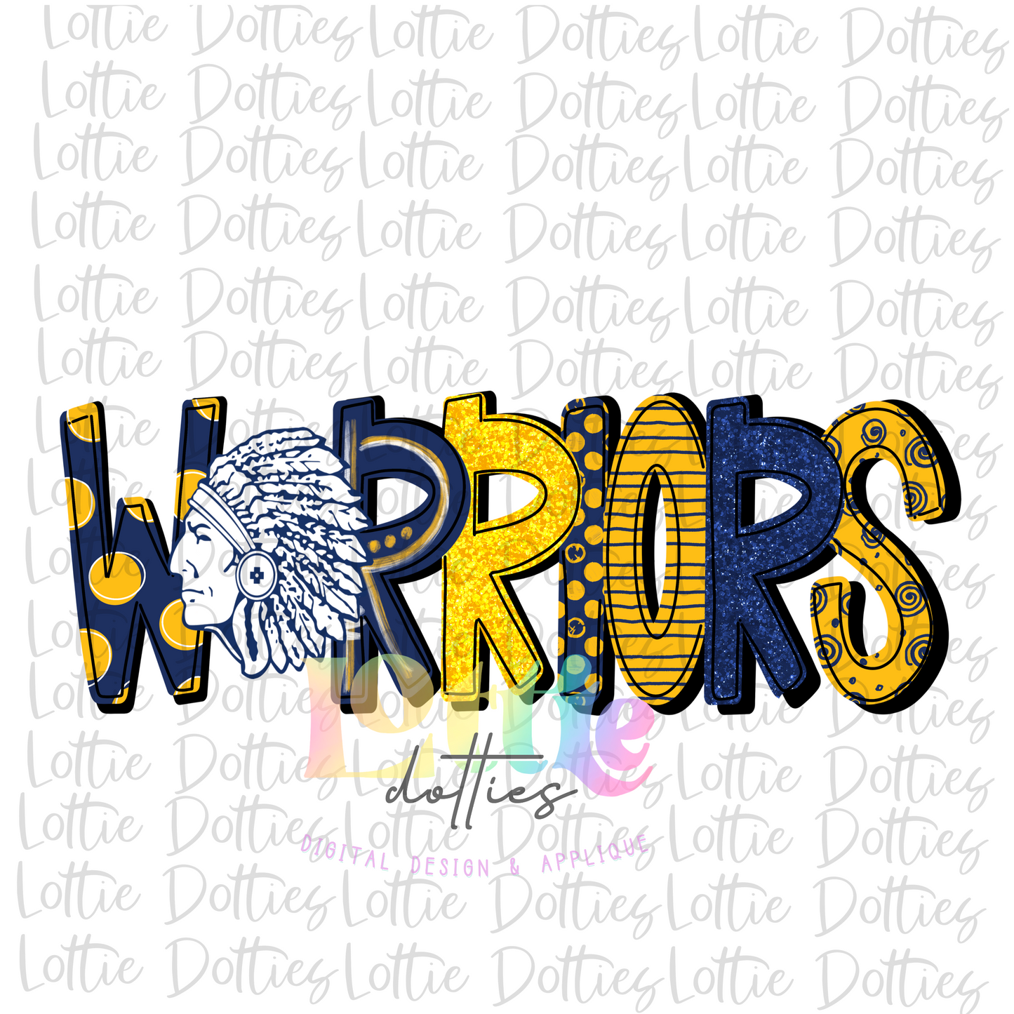 Warriors Png - Mascot Sublimation Design - Digital Download
