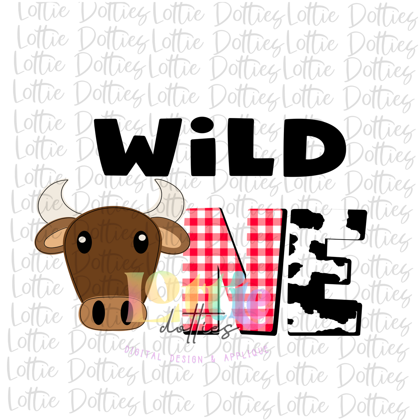 Wild One PNG - Bull Sublimation - Digital Download