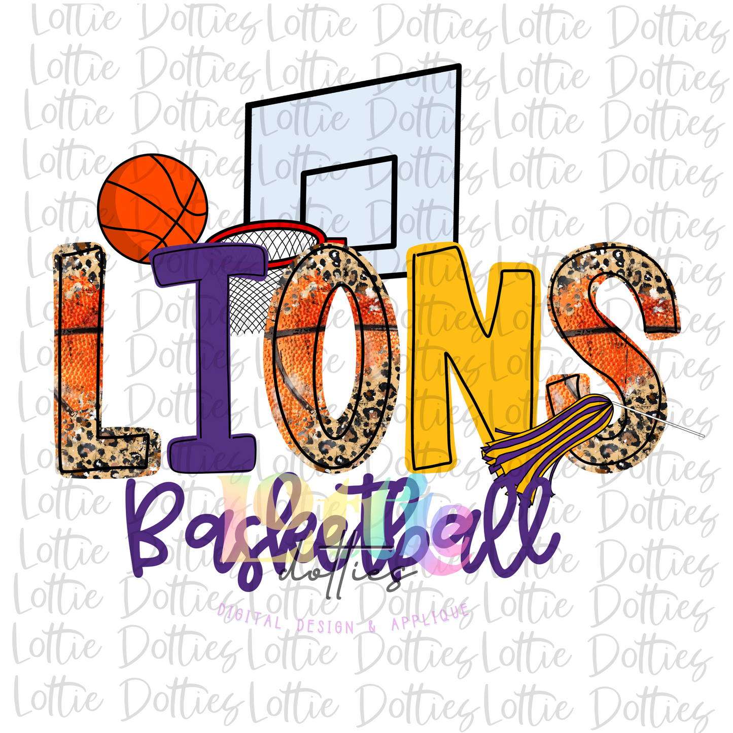 Lions PNG - Basketball - Lions - sublimation design - Digital Download - Purple and Gold