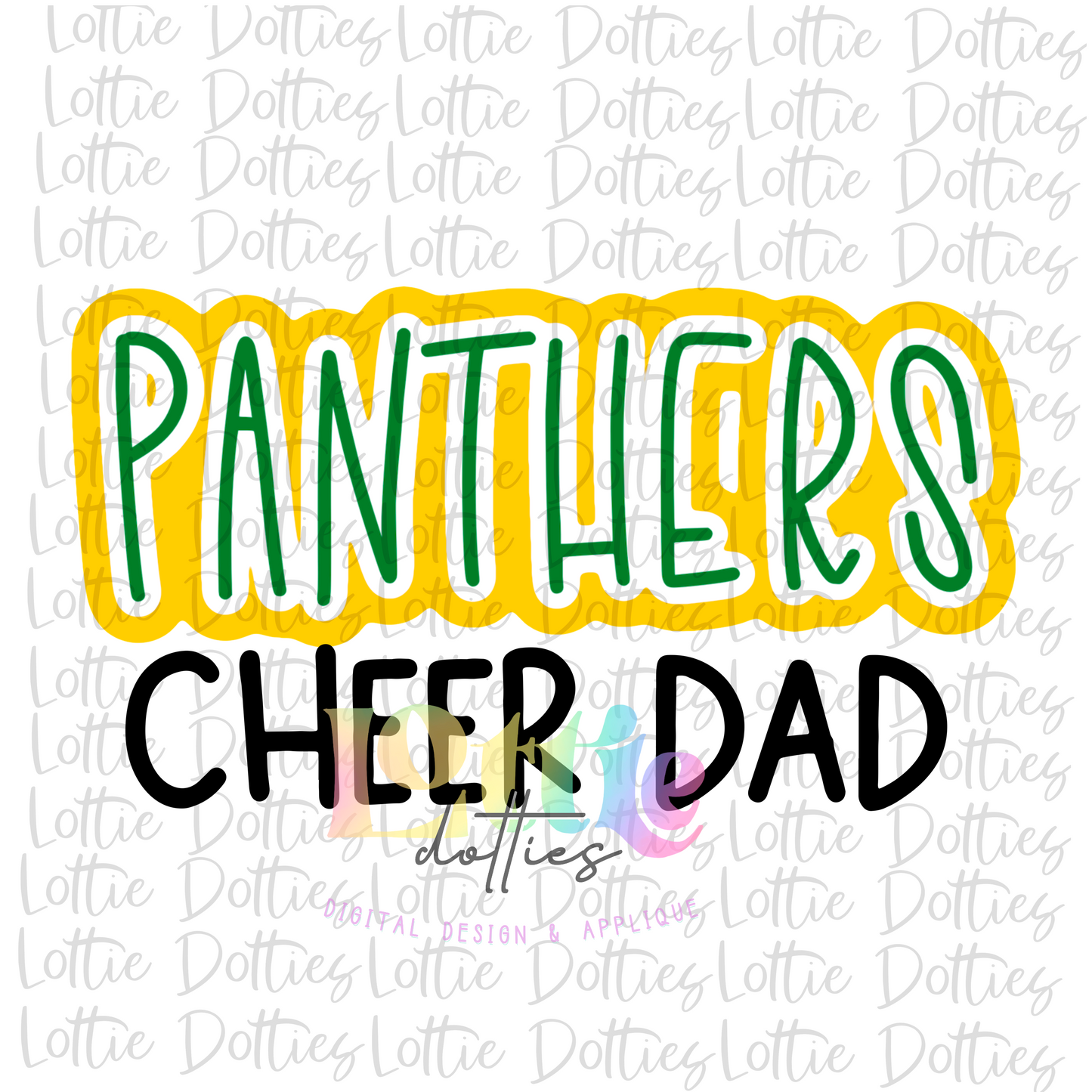 Panthers Cheer Dad PNG - Panthers Sublimation - Digital Download