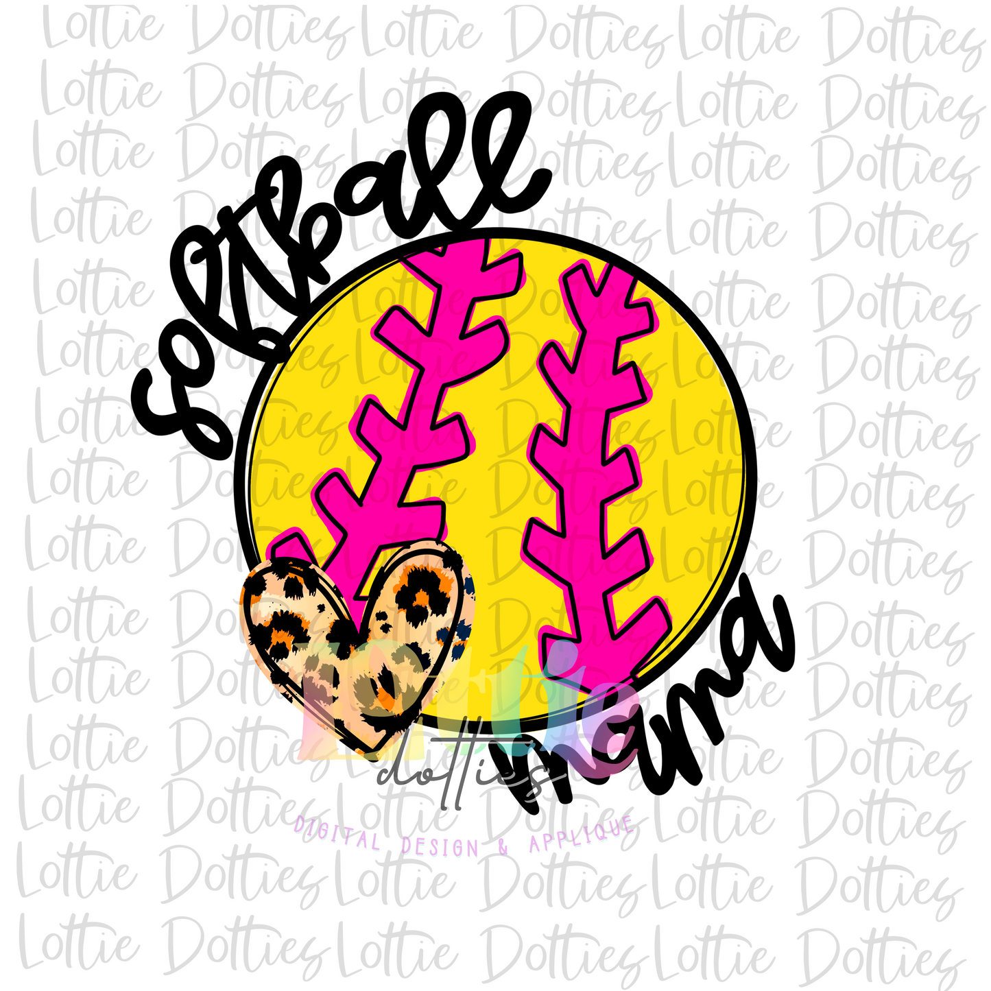 Softball Mama Png - Softball Sublimation - Instant Download - Digital Download - Pink