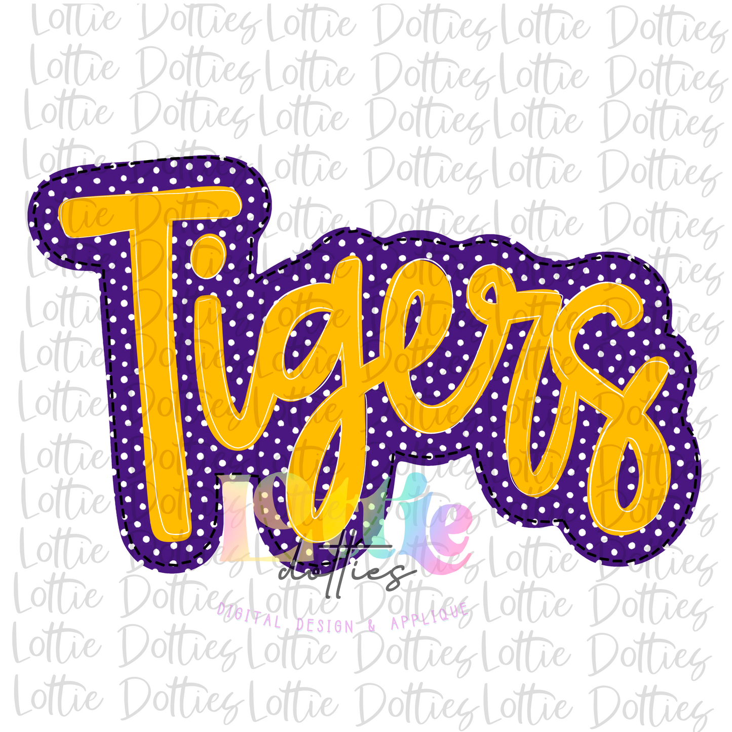 Tigers - PNG - sublimation design - Digital Download - Purple and Gold