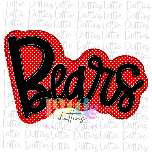 Bears PNG - Bears  sublimation design - Digital Download - Black and Red