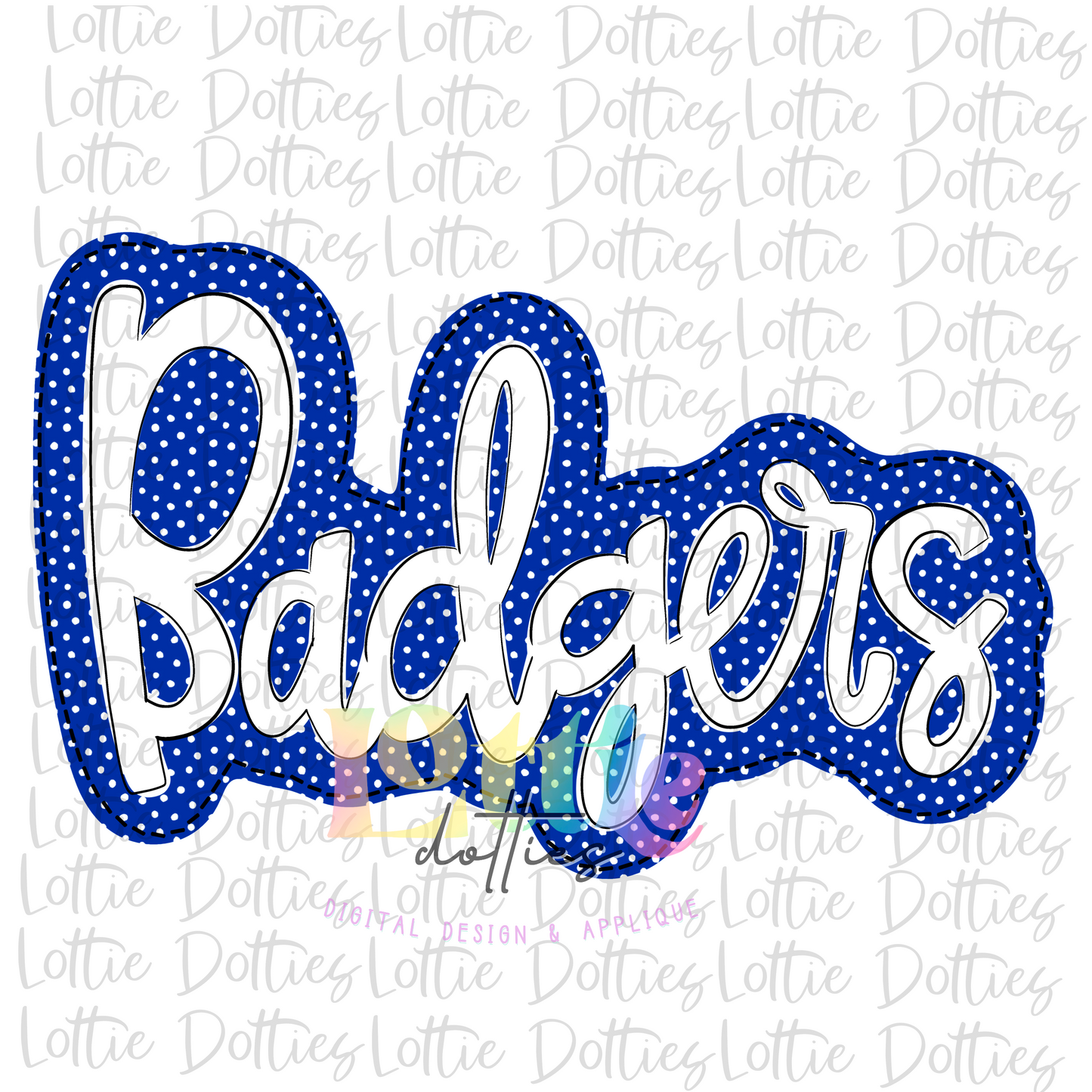 Badgers PNG - Badgers Sublimation design - Digital Download - Royal and White