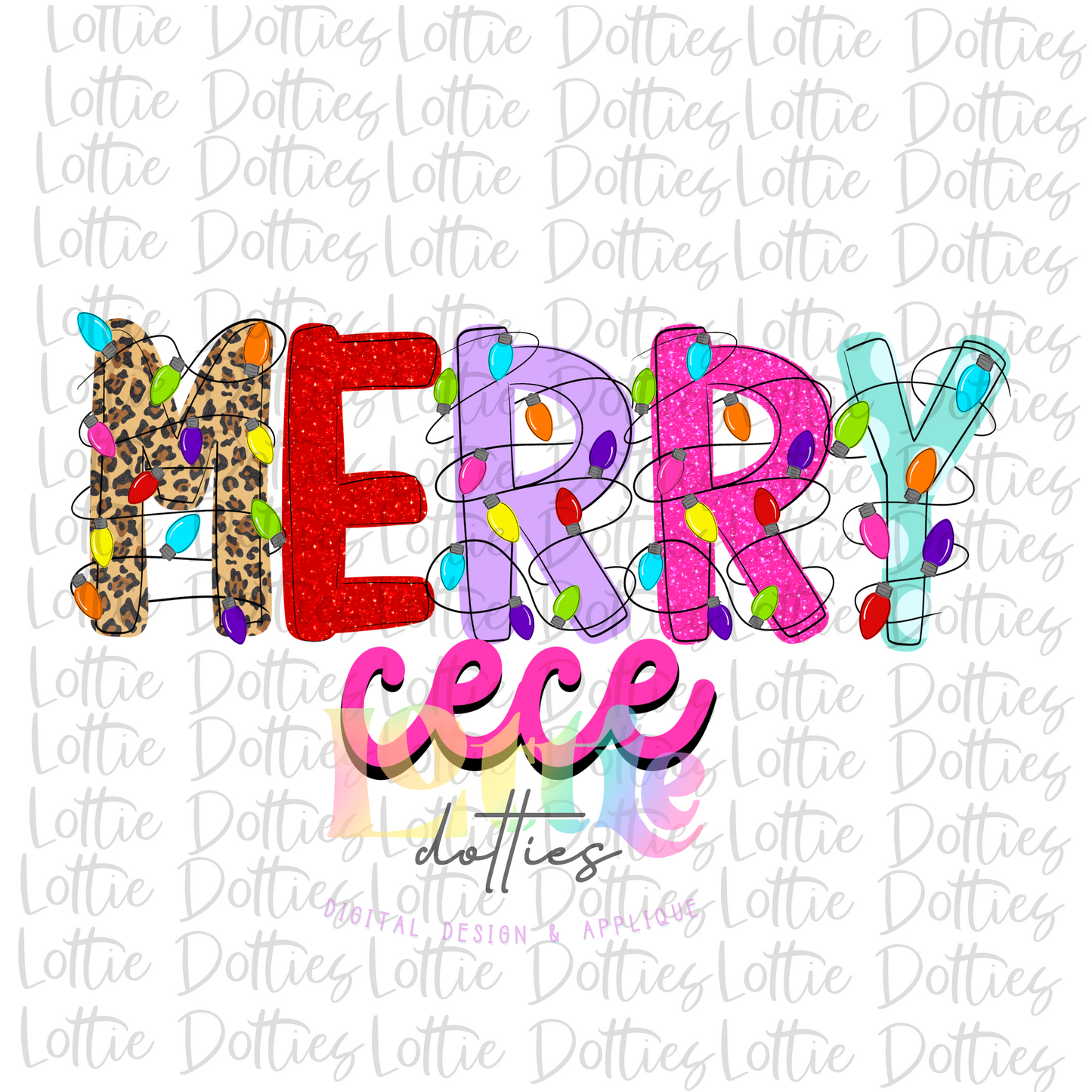 Merry CeCe Png - Christmas Sublimation Design- Digital Download