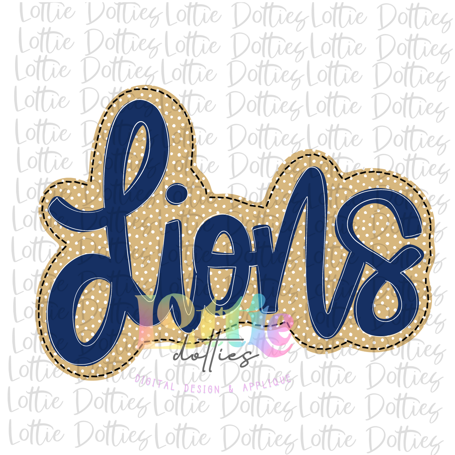 Lions PNG - Lions - sublimation design - Digital Download - Navy and Vegas Gold