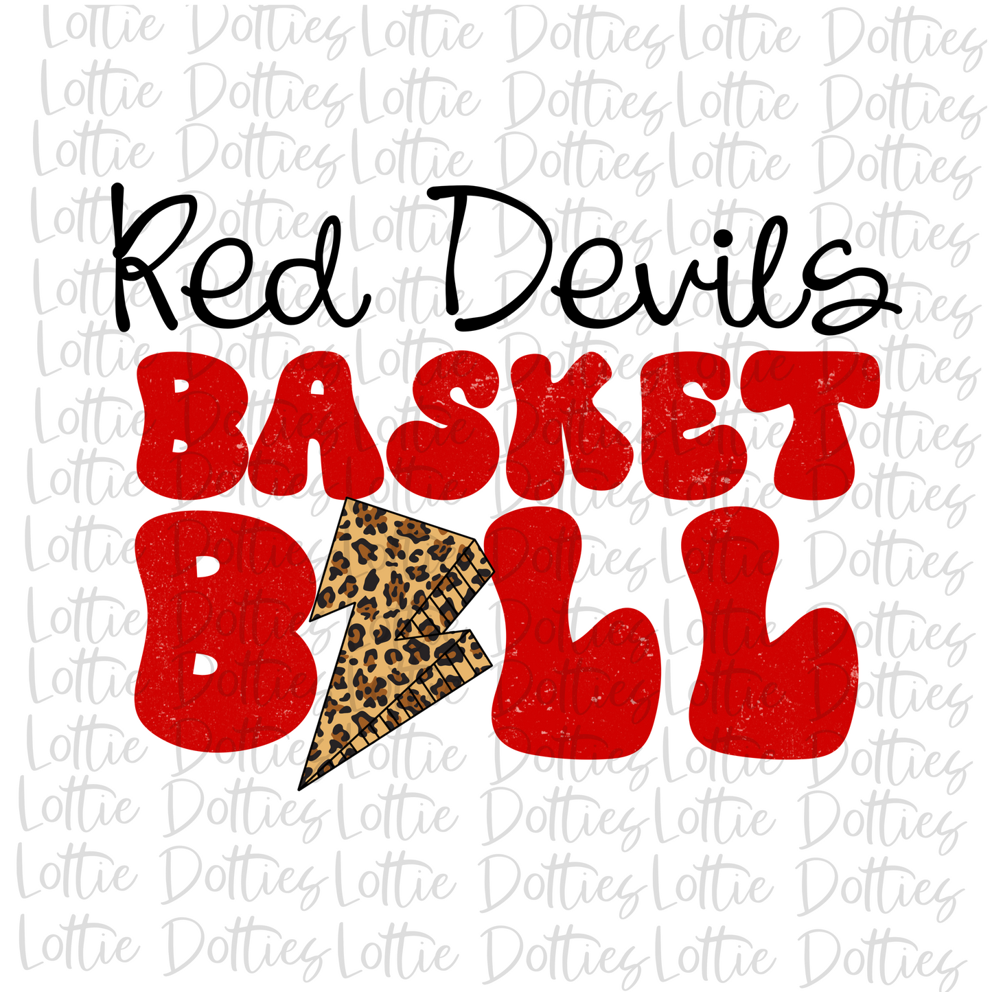 Red Devils Basketball Png - Devils Sublimation Design - Digital Download