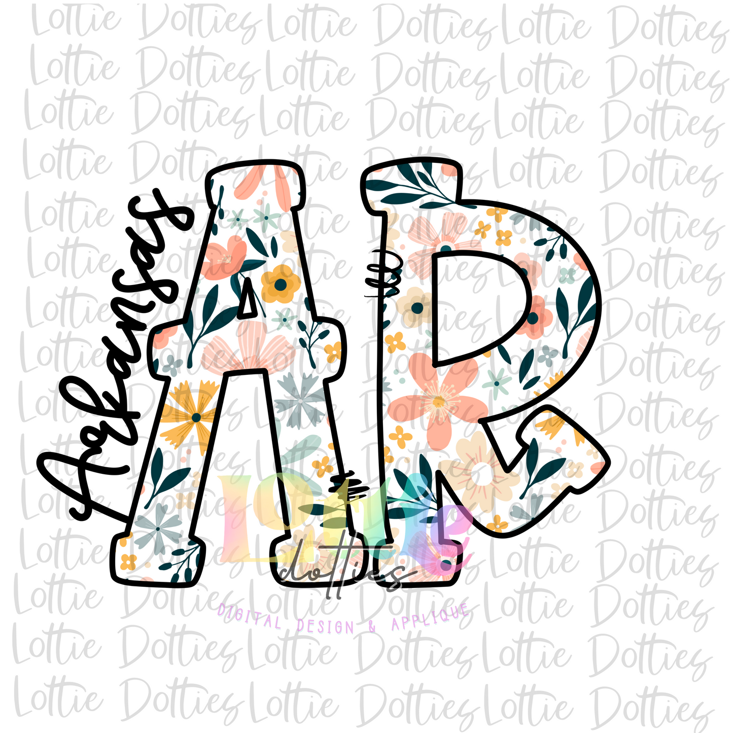 Arkansas PNG - sublimation design - Digital Download - Floral