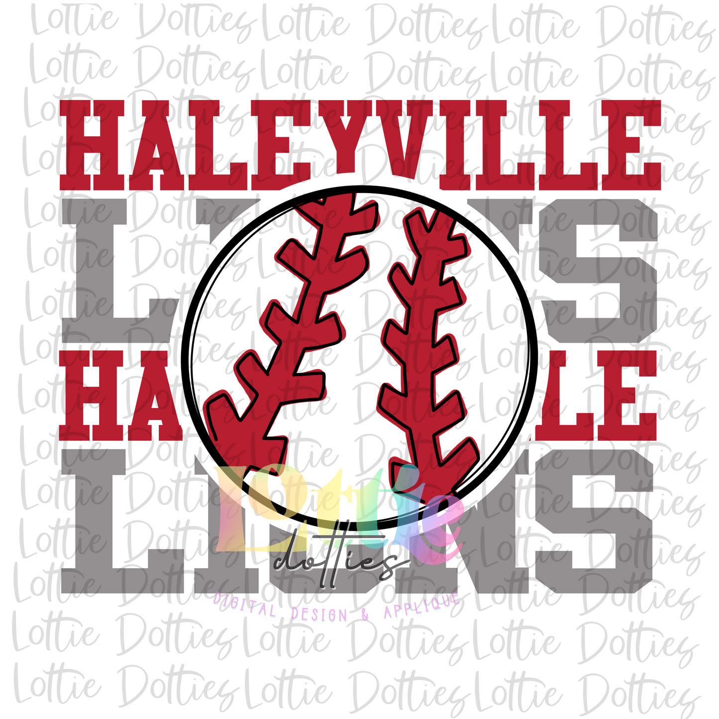 Haleyville Baseball PNG - Lions - sublimation design - Digital Download
