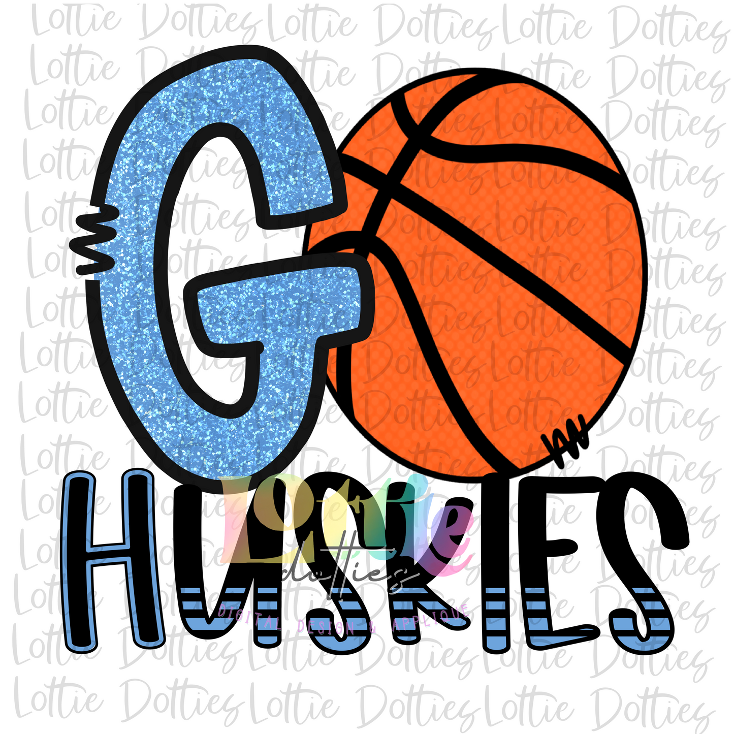 Go Huskies - Basketball - PNG = Huskies Sublimation - Digital Download