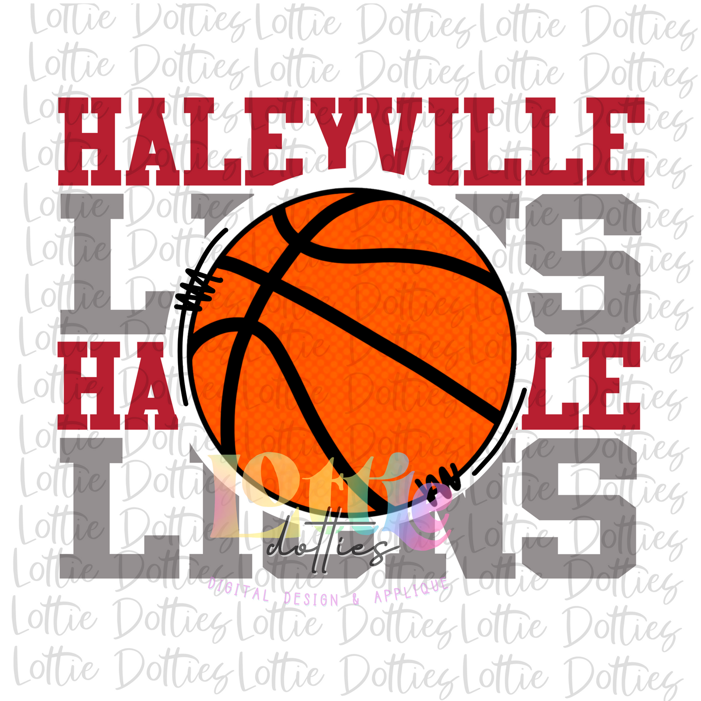 Haleyville Basketball PNG - Lions - sublimation design - Digital Download