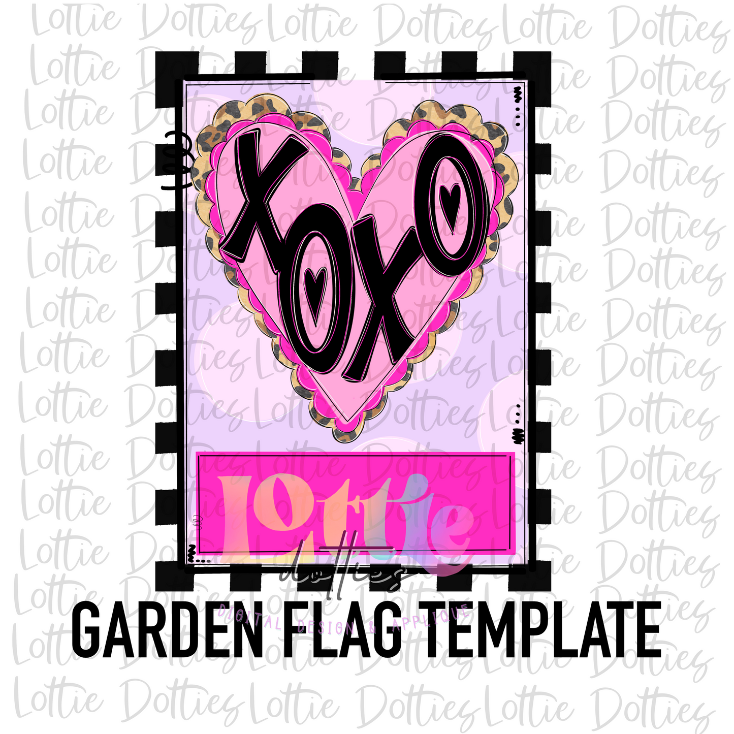 Valentine's Day Flag PNG - Valentine Sublimation - Digital Download