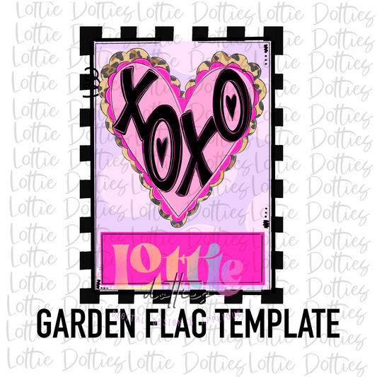 Valentine's Day Flag PNG - Valentine Sublimation - Digital Download