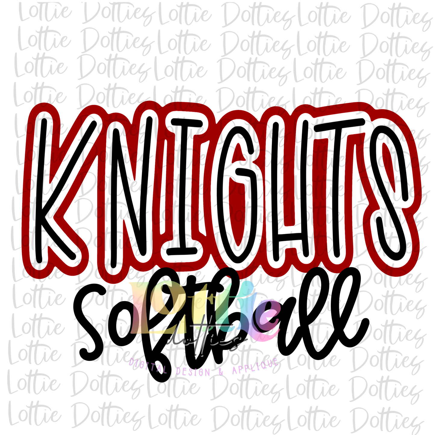 Knights Softball PNG - Knights - sublimation design - Digital Download