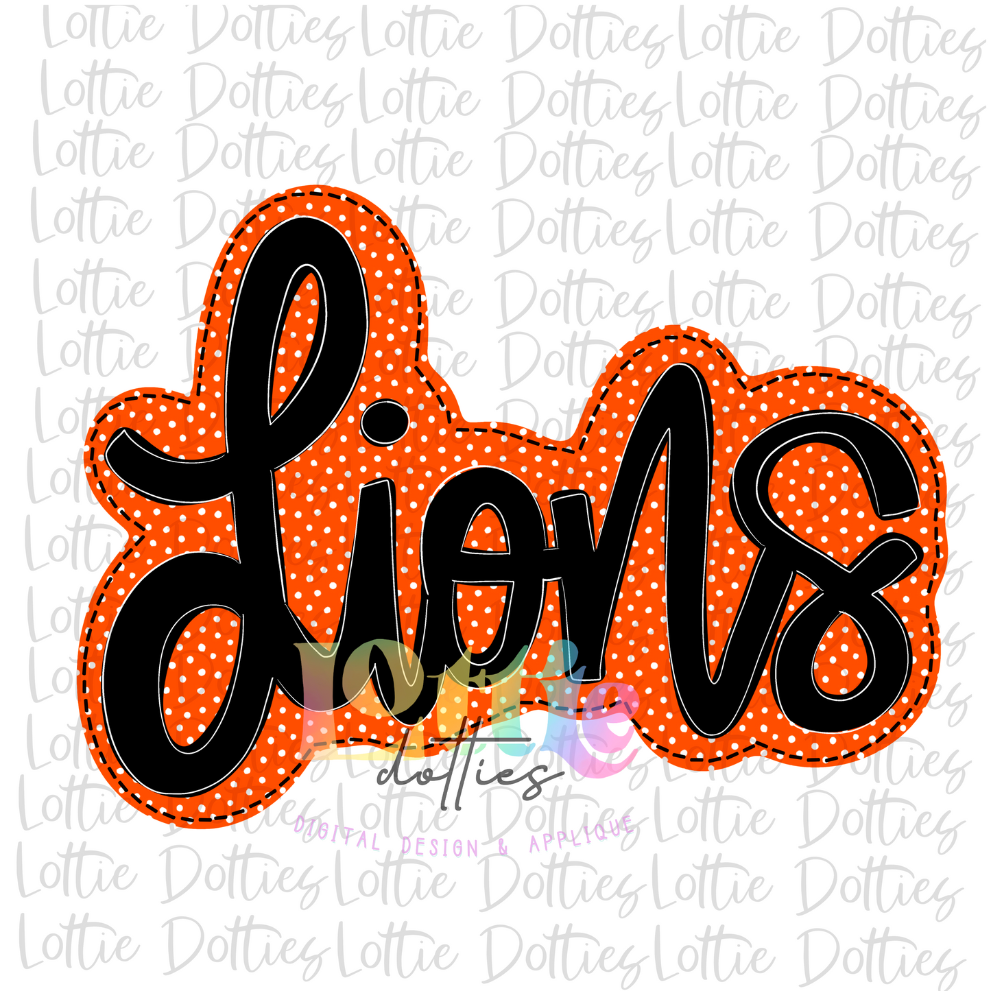 Lions PNG - Lions - Sublimation Design - Digital Download - Orange and Black