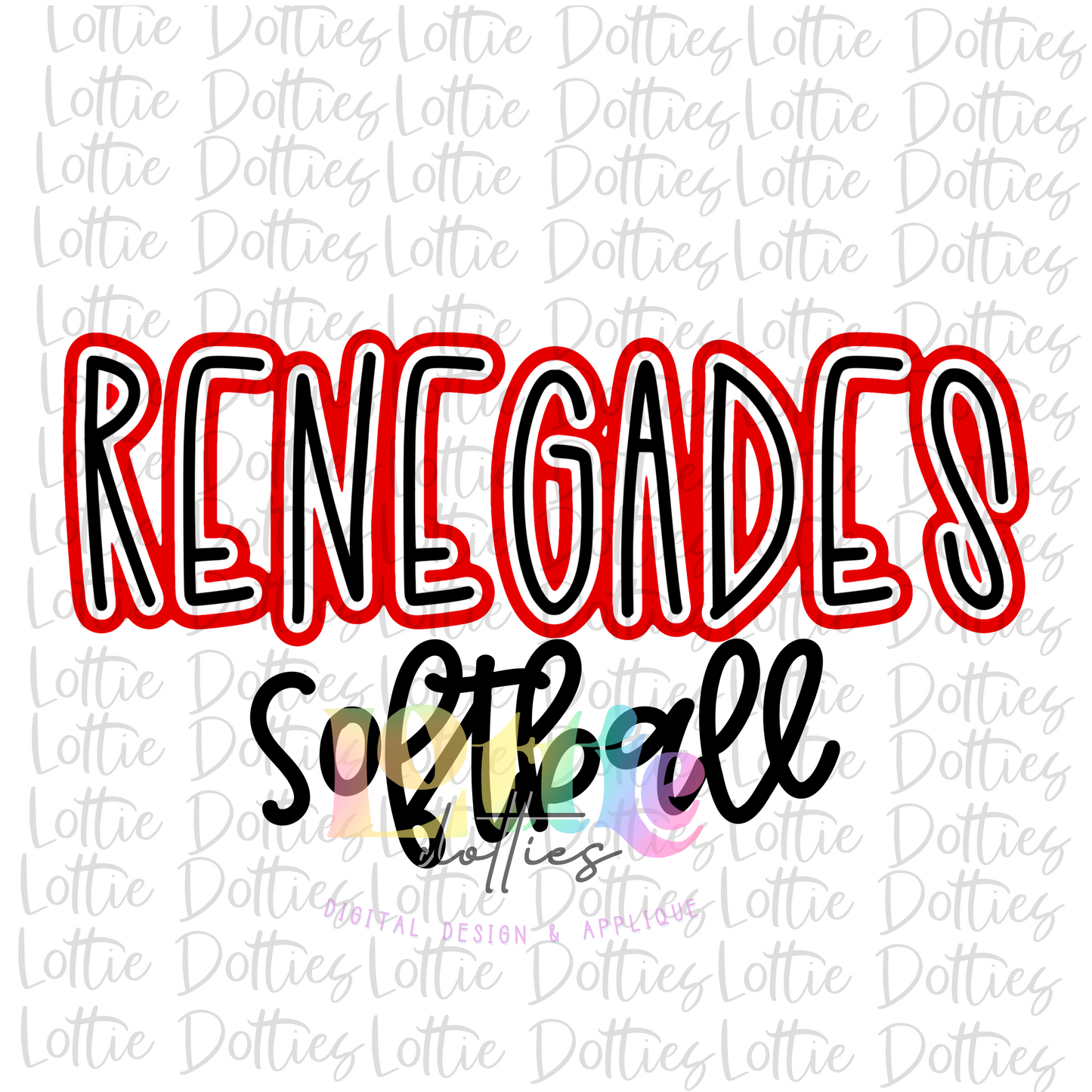 Rene Gades Softball PNG - Softball Sublimation - Digital Download