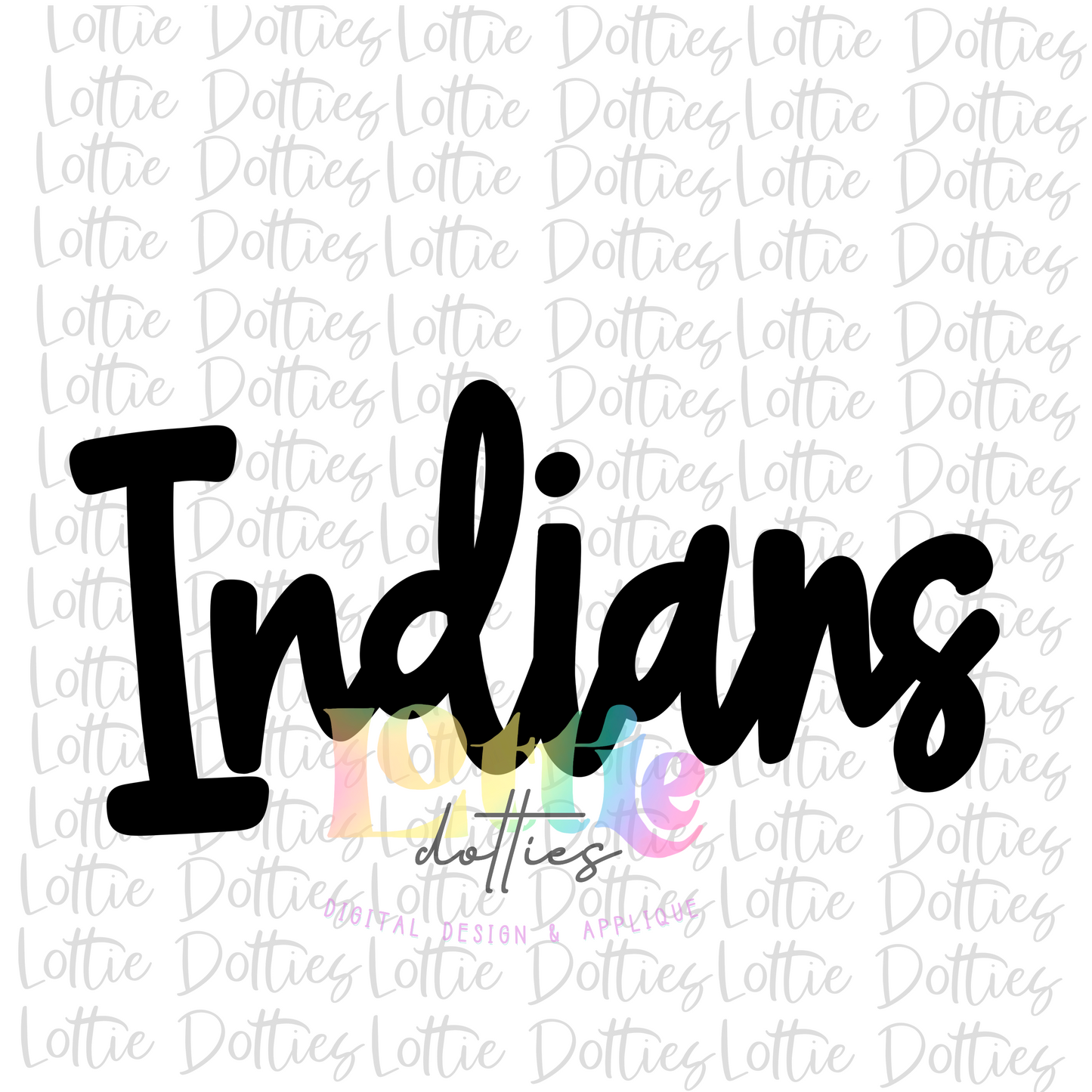 ndians PNG - Indians sublimation design - Digital Download - Black