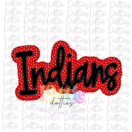 Indians PNG -  Indians sublimation design - Digital Download - Red and Black