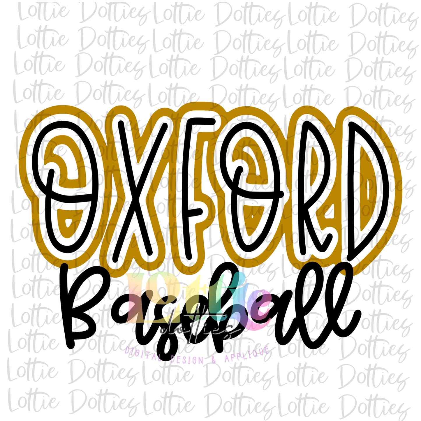 Oxford Baseball PNG - Oxford - Sublimation - Digital Download