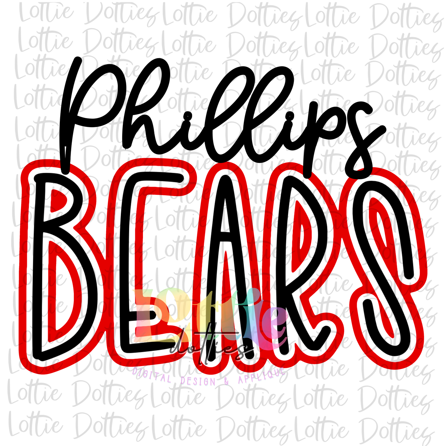 Phillip Bears PNG - Bears sublimation design - Digital Download