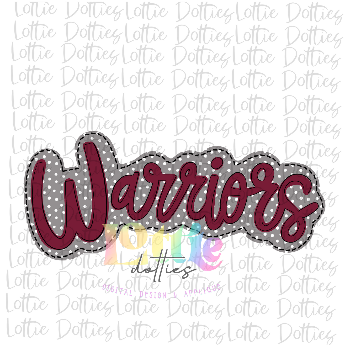 Warriors - PNG - sublimation design - Digital Download - Maroon and Gray