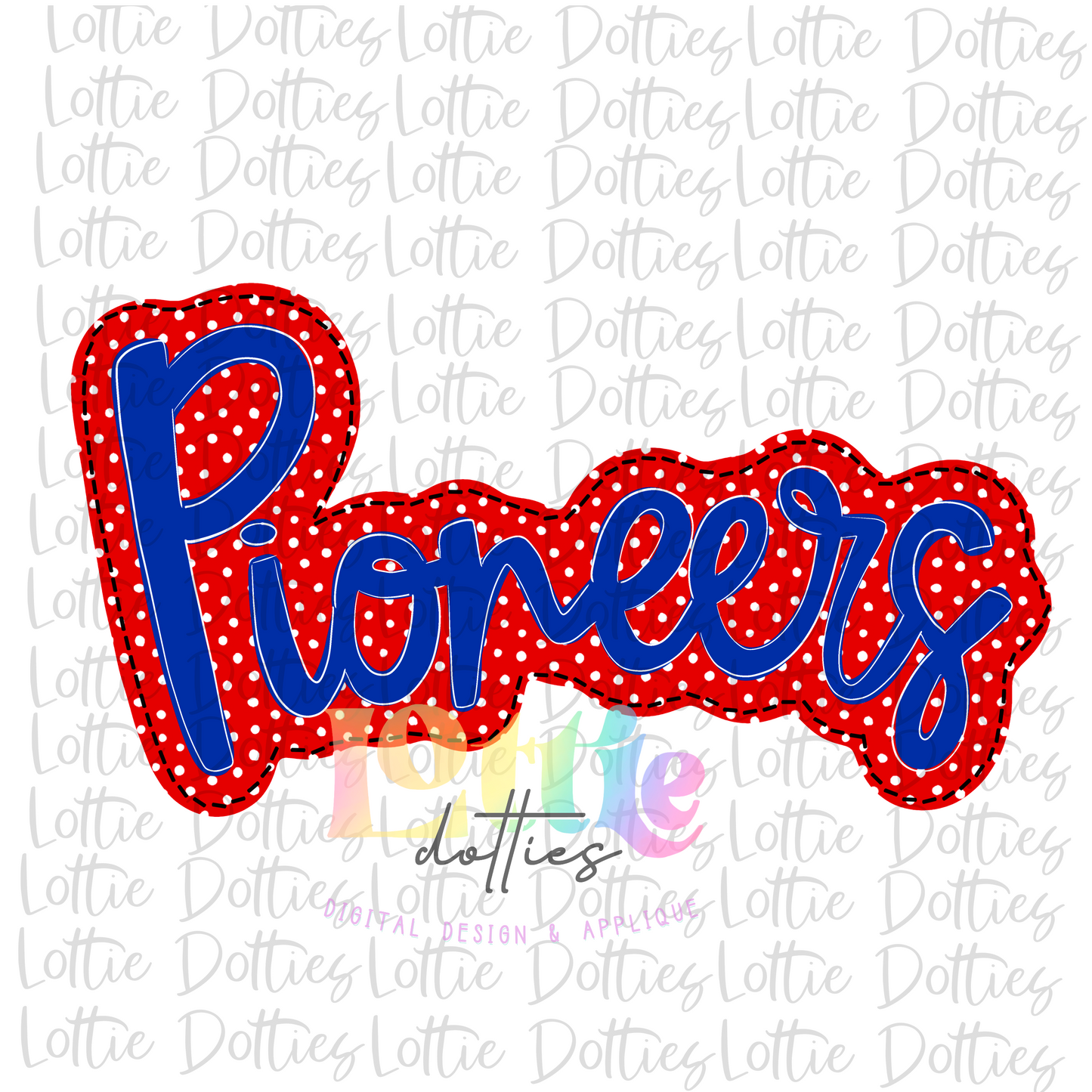 Pioneers Png - Digital Download - Pioneers Sublimation - Red and Blue