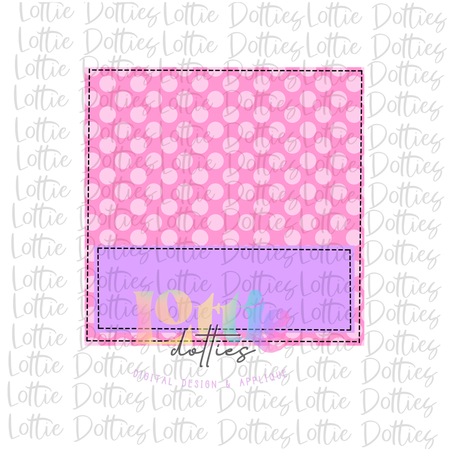 Faux Applique Box Design PNG - Pink and Purple Box Sublimation - Digital Download
