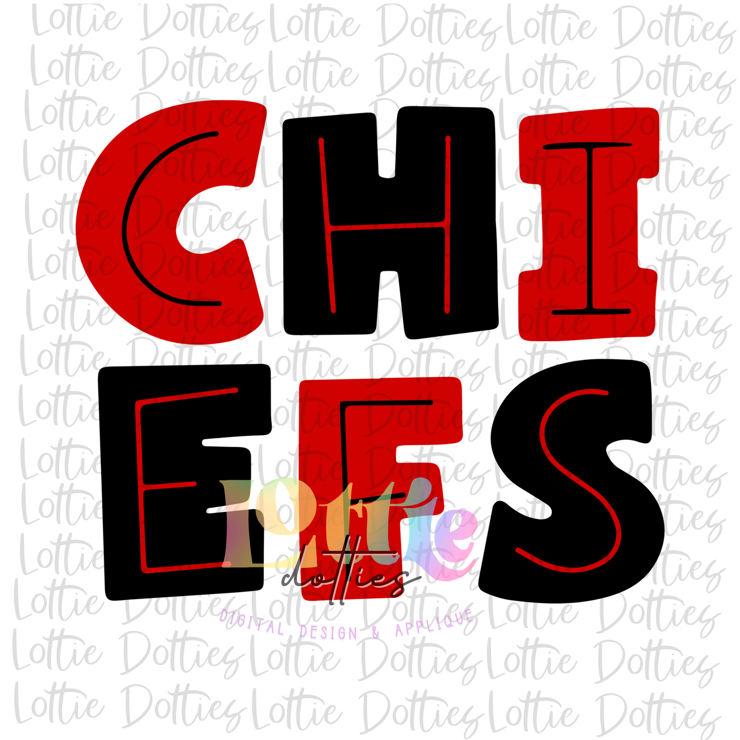 Chiefs Png - Chiefs - Digital Download - Sublimation Design - Red and Black