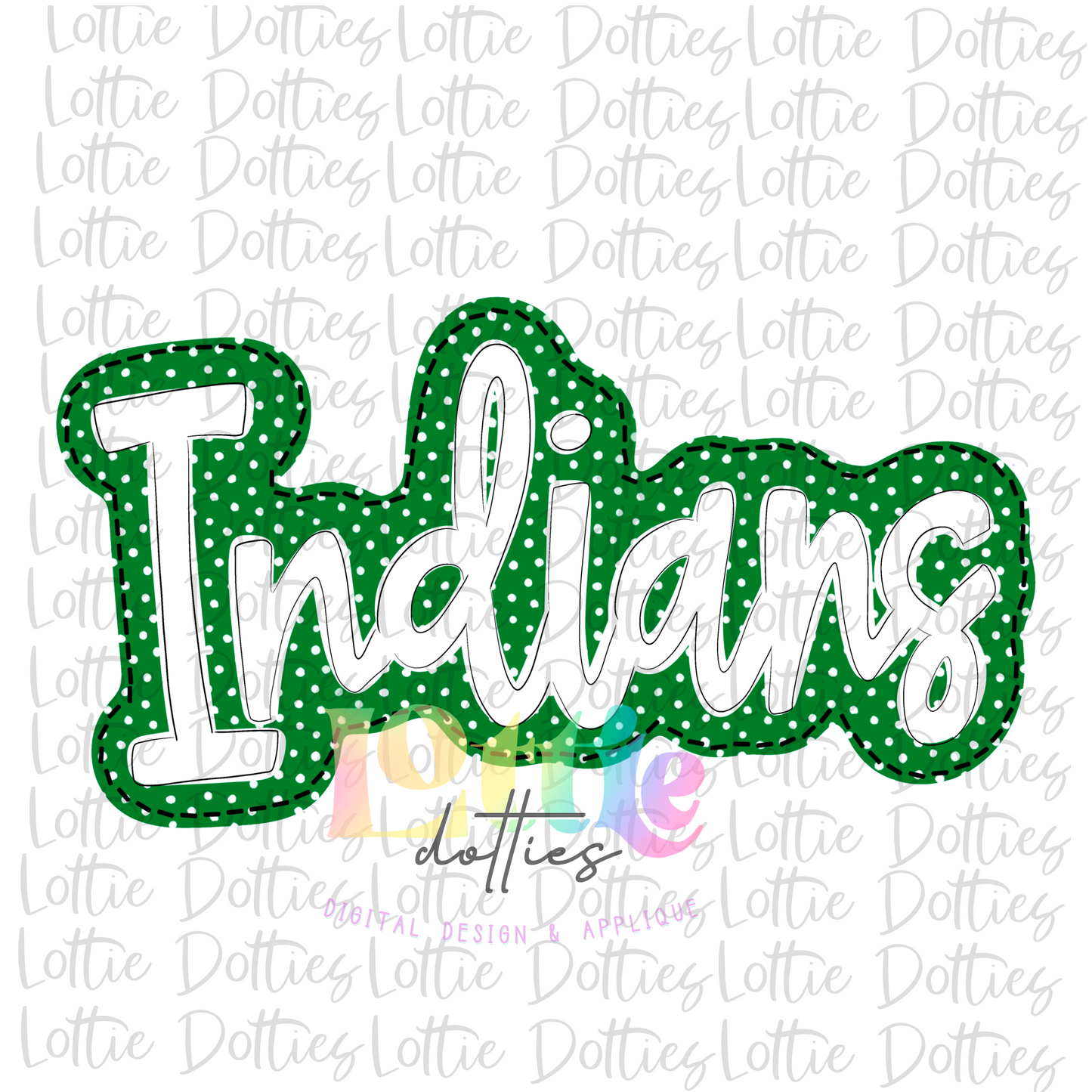 Indians PNG - Indians sublimation design - Digital Download - Green and White