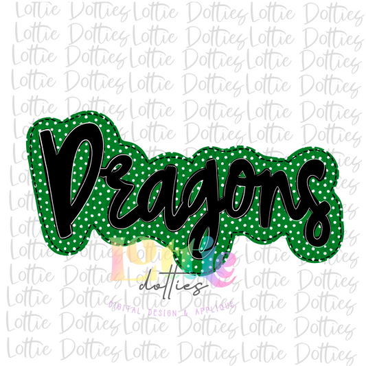 Dragons PNG - Digital Download - Dragons Sublimation Design - Green and Black