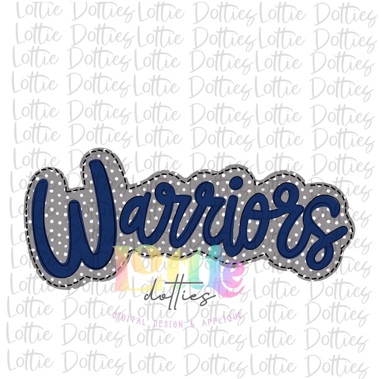 Warrior Png - Mascot Sublimation Design - Digital Download - Gray and Navy