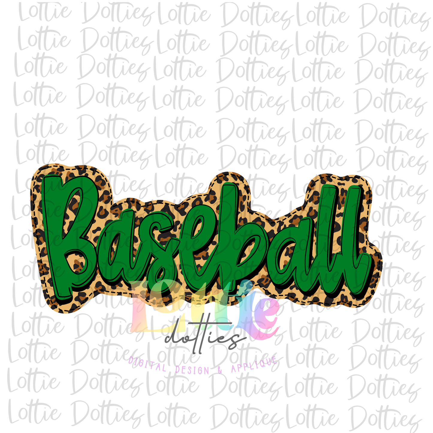Baseball Png - Baseball Design - Baseball Design - Leopard Green