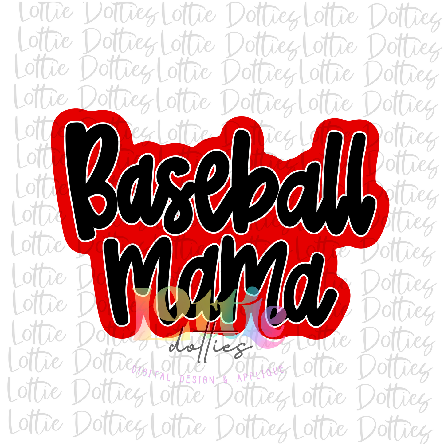 Baseball Mama Png - Baseball Design - Baseball Sublimation - Red
