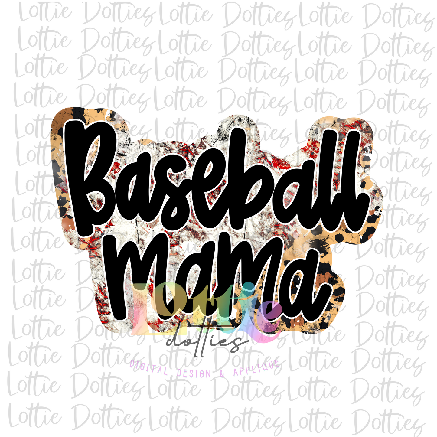 Baseball Mama Png - Baseball Design - Baseball Sublimation - Leopard