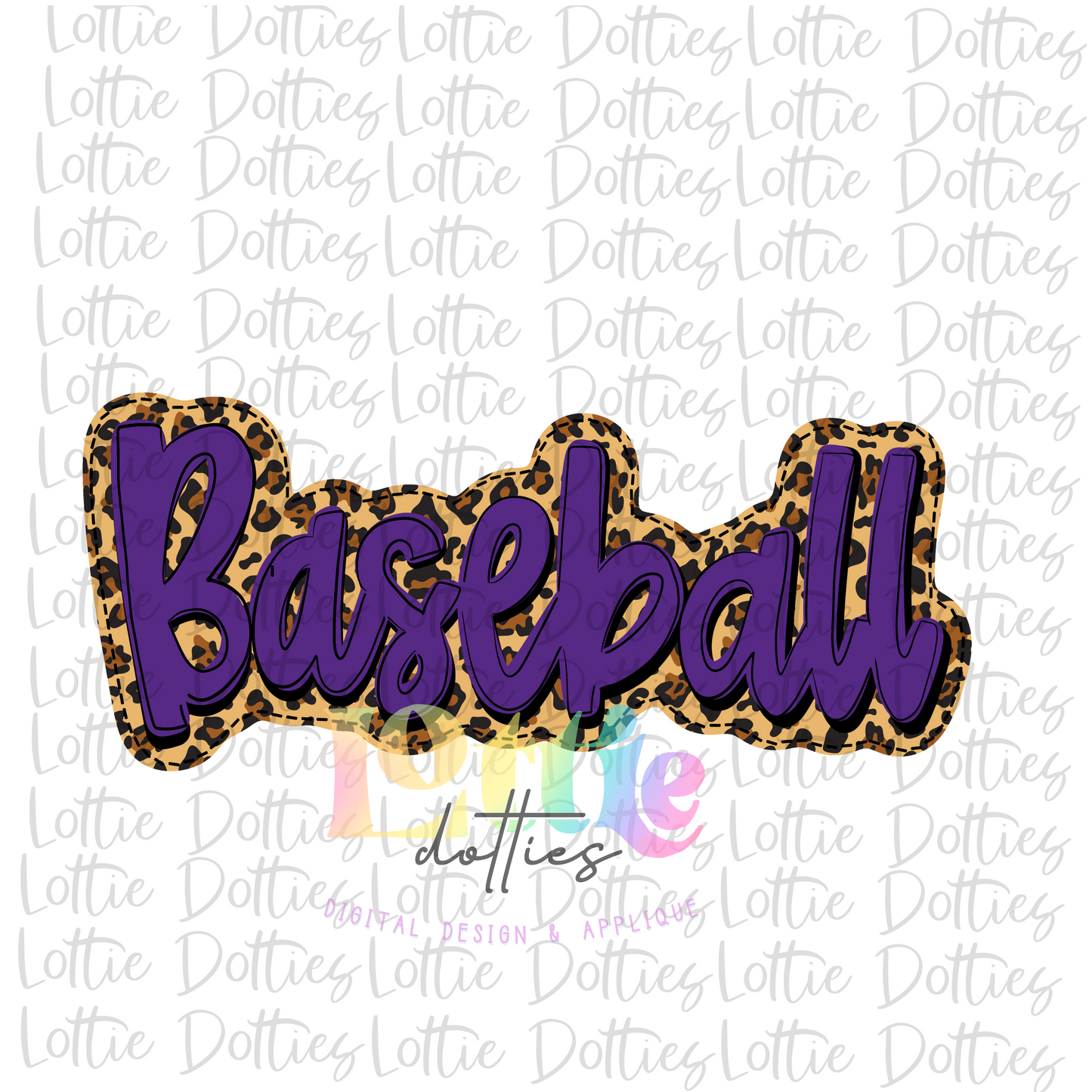 Baseball Png - Baseball Design - Baseball Design - Leopard Purple
