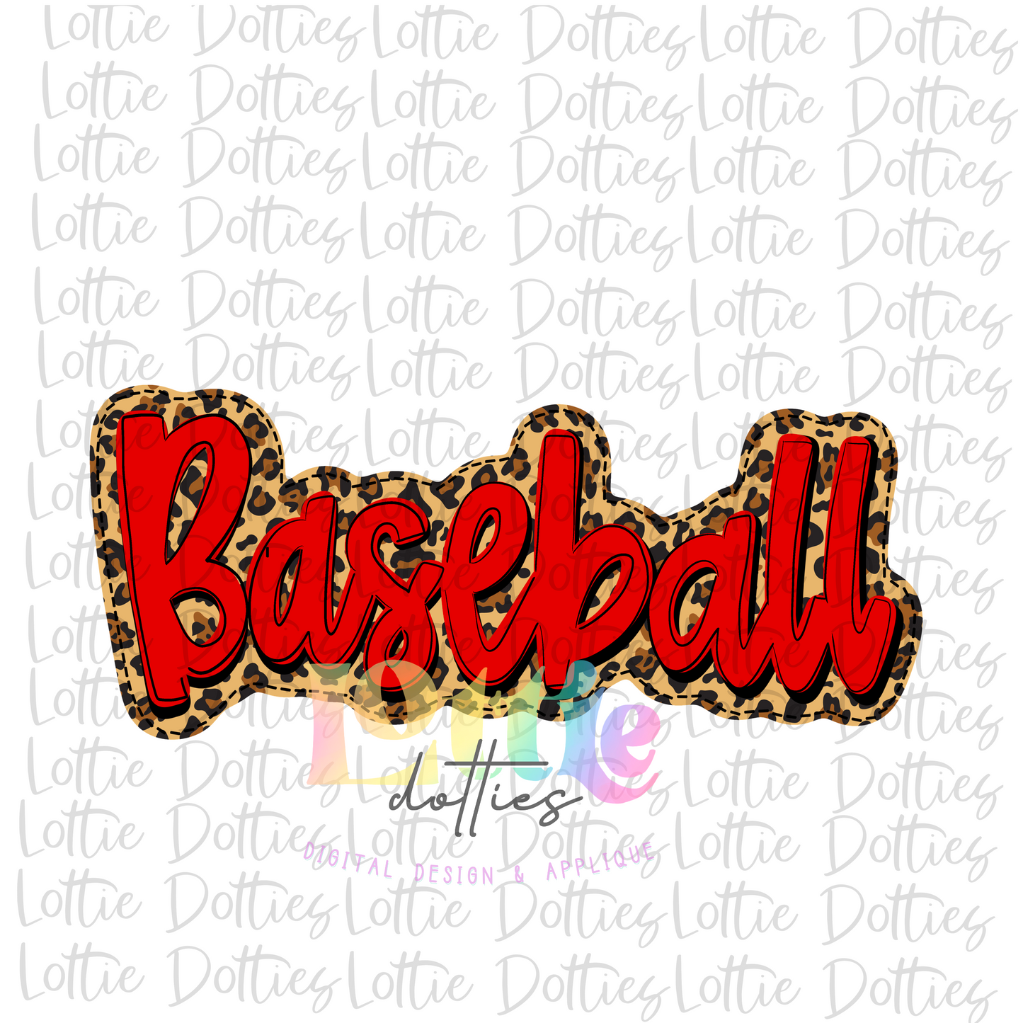 Baseball Png - Baseball Design - Baseball Design - Leopard Red