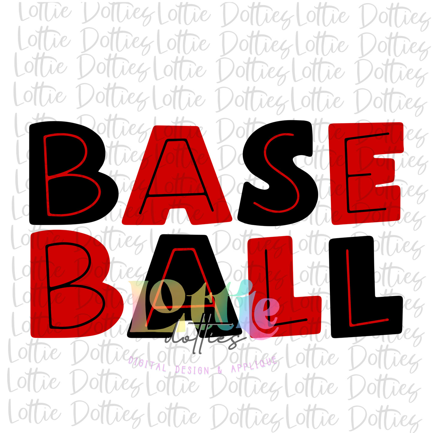 Baseball Png - Baseball Design - Baseball Sublimation - Black and Red