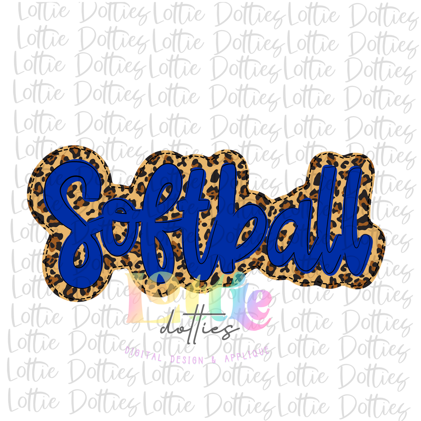 Softball Png - Softball Sublimation - Digital Download- Leopard and Royal