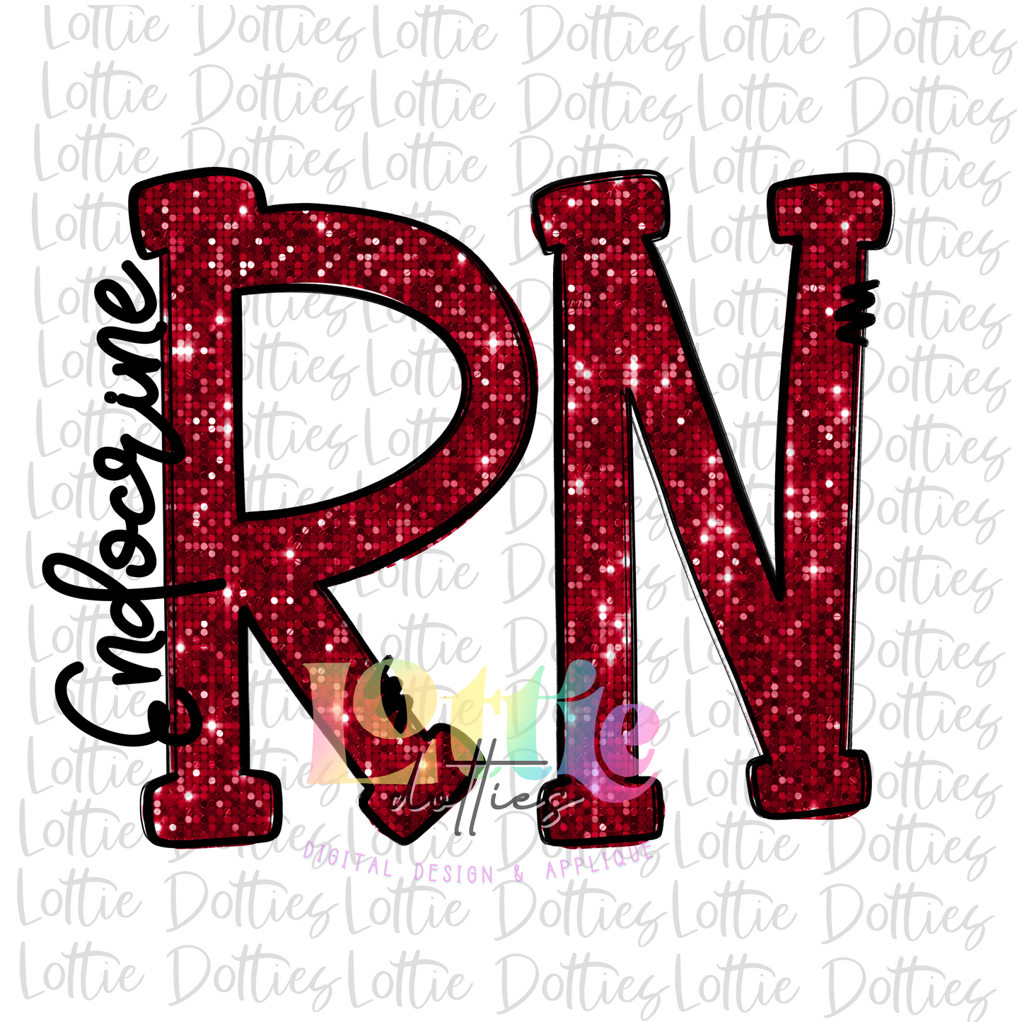 Endocrine RN PNG - Endocrine RN Sublimation - Digital Download - Crimson Rhinestones