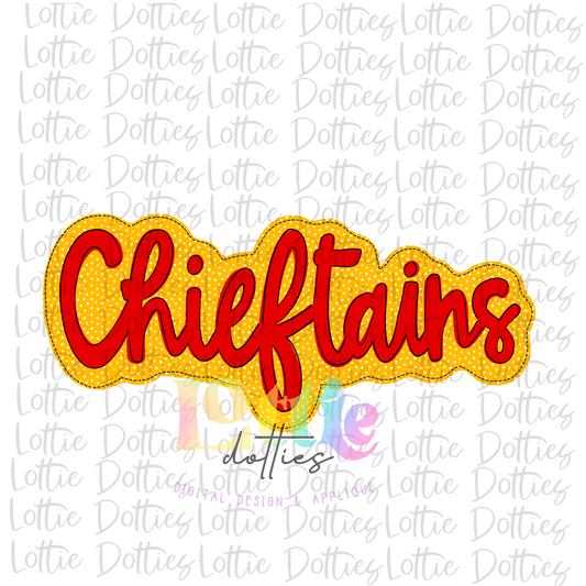 Chieftains PNG - Chieftains sublimation design - Digital Download - Gold and Red