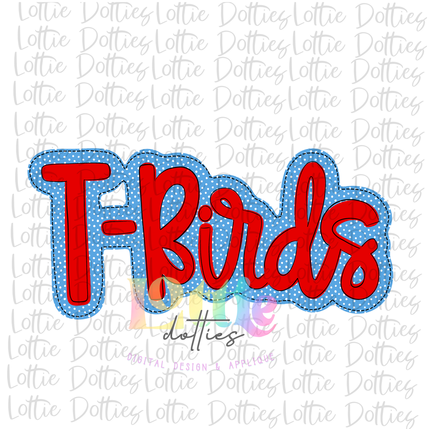 T - Birds PNG = T - Birds Sublimation - Digital Download - Blue and Red