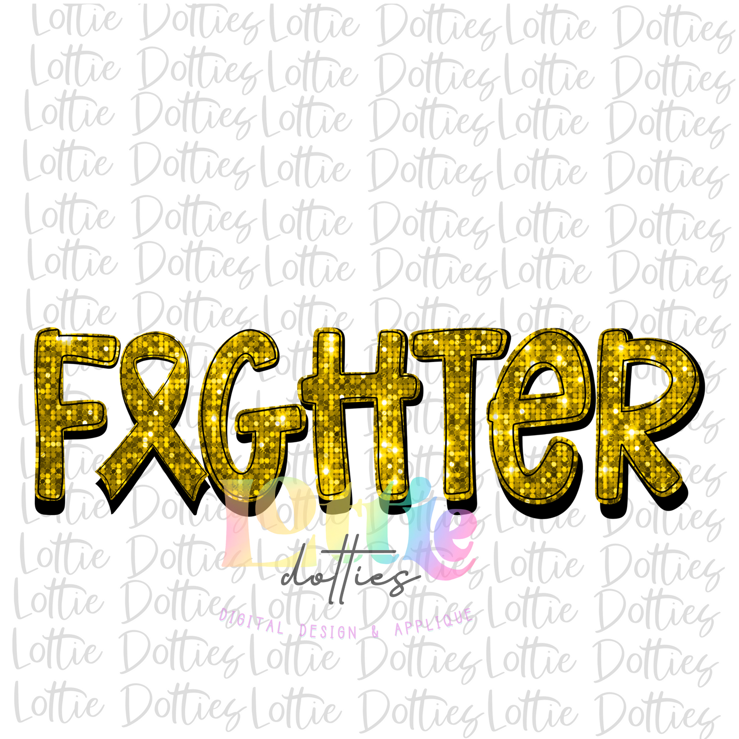 Fighter PNG - Fighter Sublimation - Digital Download - Gold Rhinestone