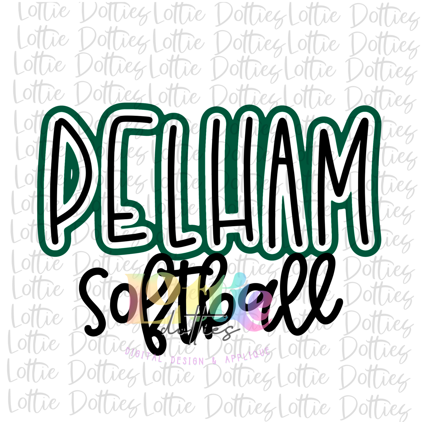 Pelham Softball PNG - Softball Sublimation design - Digital Download