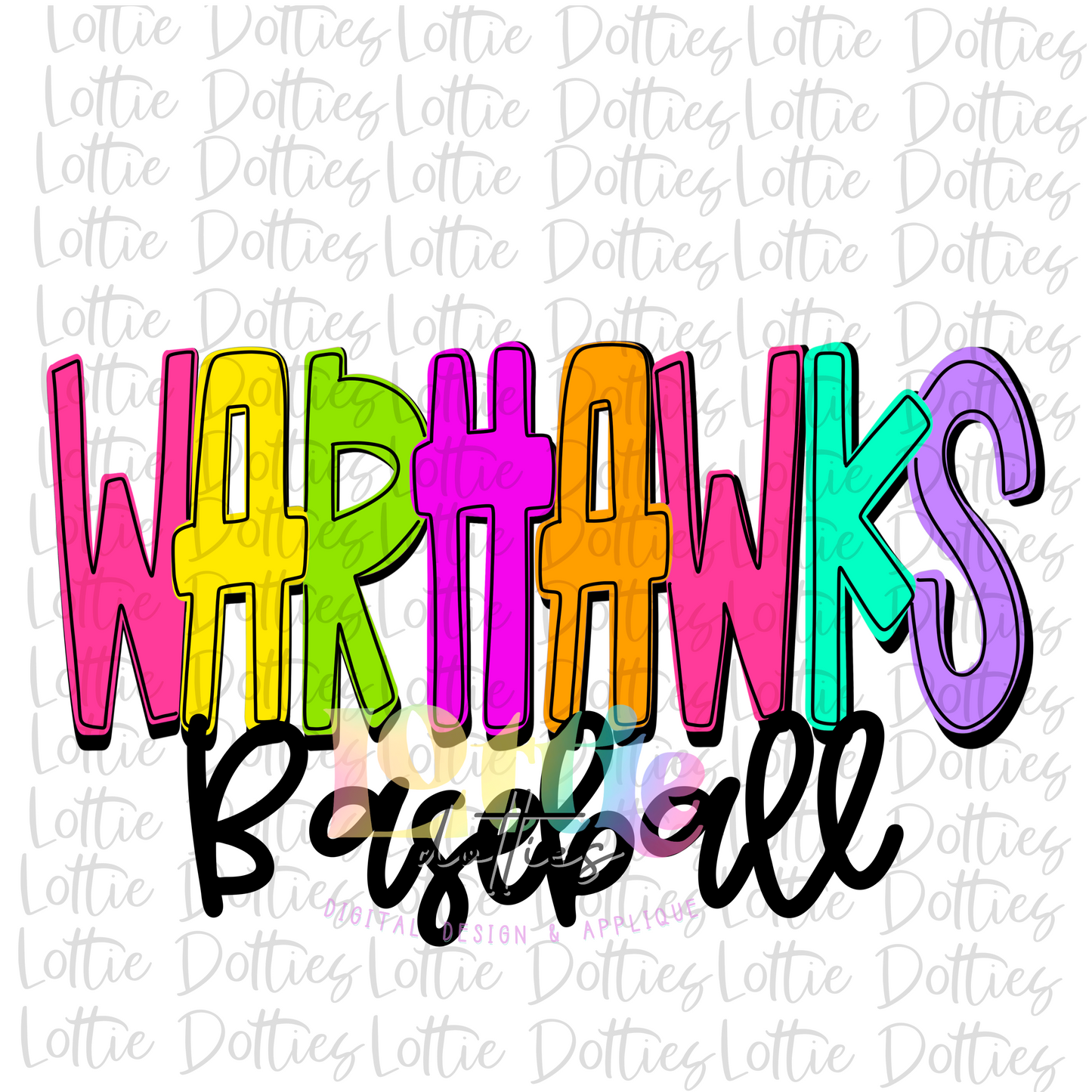 Warhawks Baseball Png - Mascot Sublimation Design - Digital Download