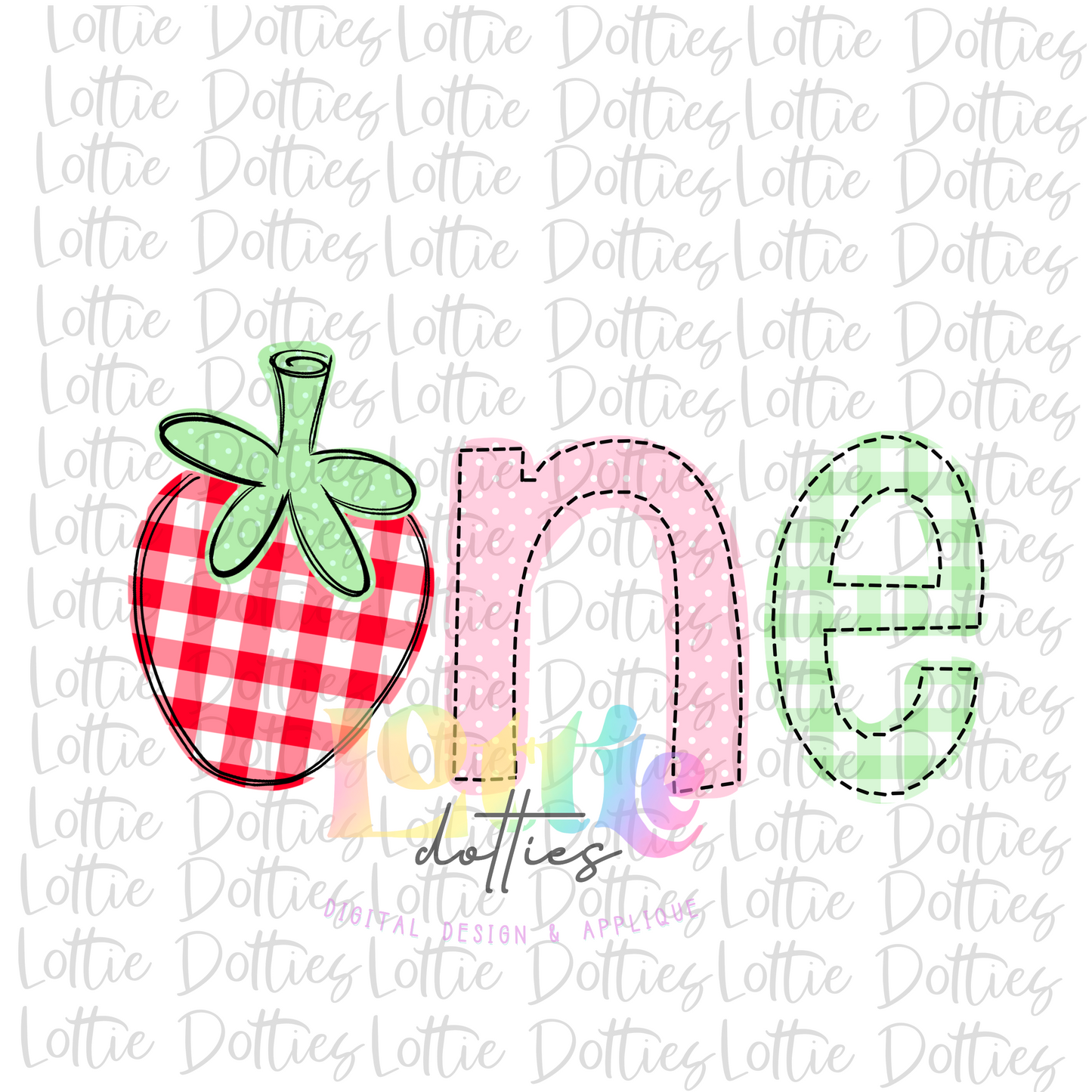 Strawberry Birthday One PNG - Strawberry Sublimation - Pink Strawberry